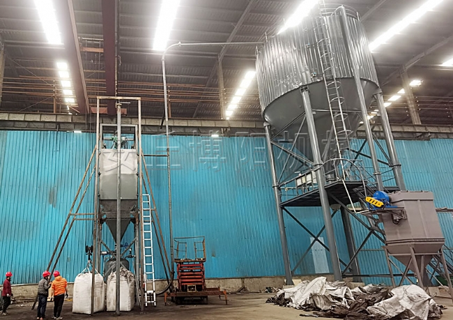 煤粉噸袋破包機+負壓輸送裝置