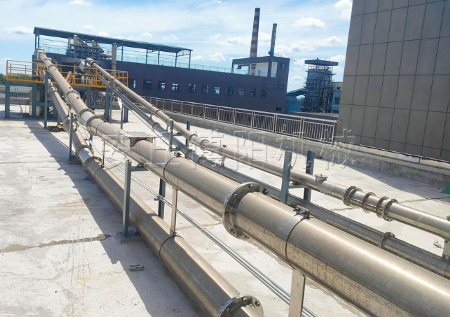 雙酚A管鏈式輸送機廠家  濰坊管鏈輸送機案例